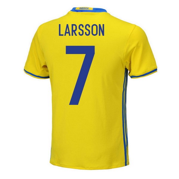Camiseta Sweden 1ª Larsson 2018 Amarillo